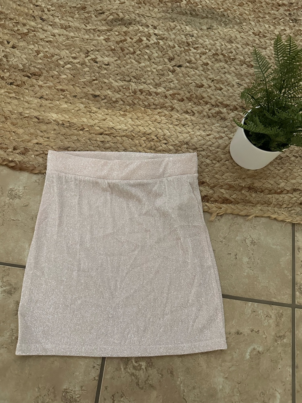 PINK GLITTER MINI SKIRT